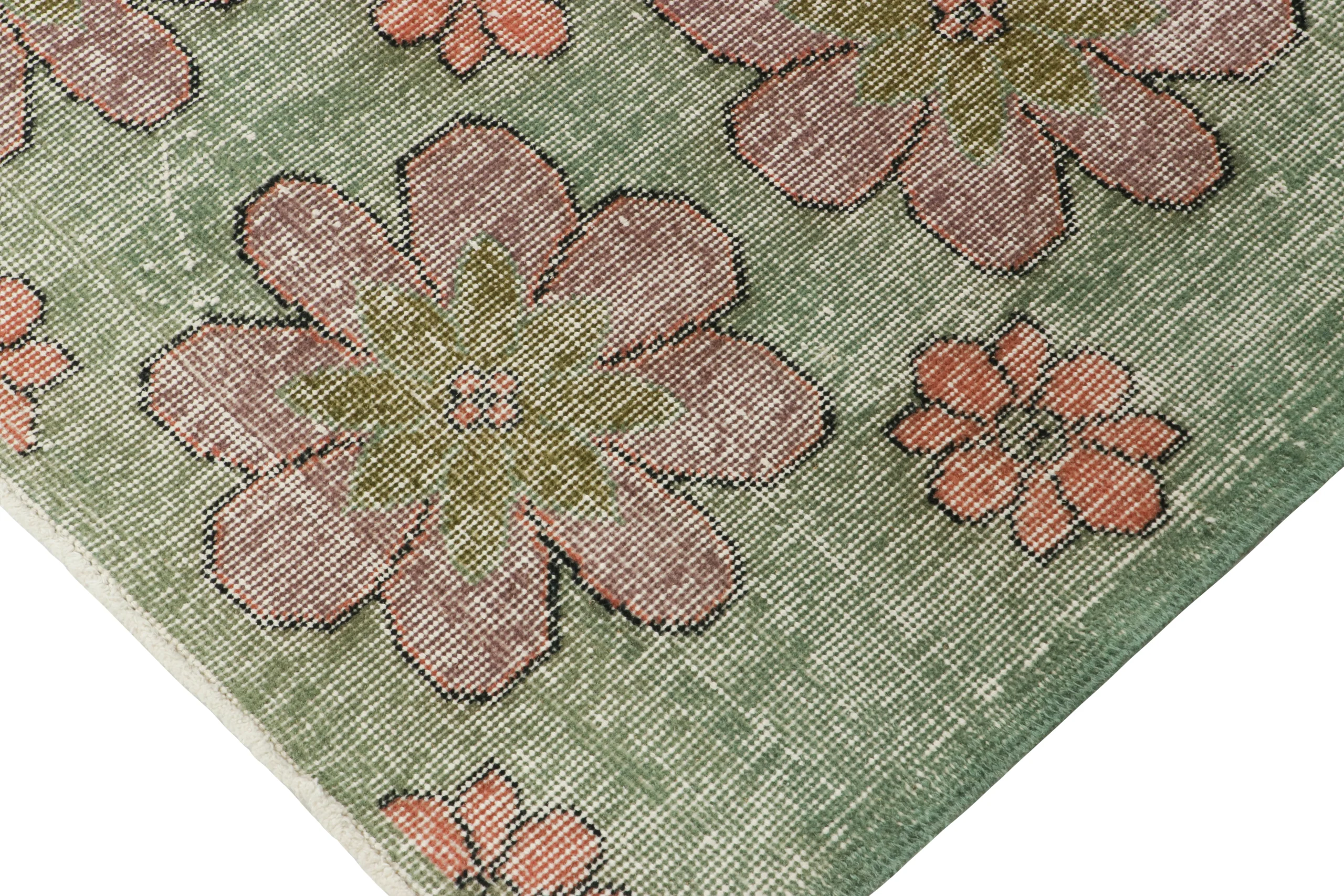 Vintage Turkish Floral Rug