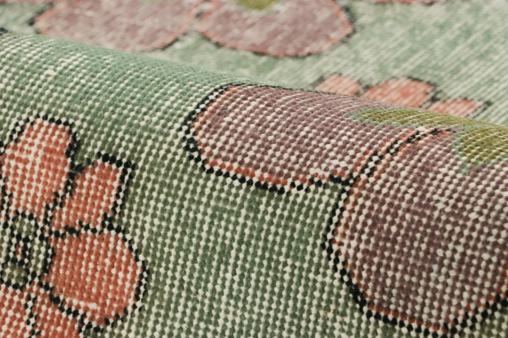 Vintage Turkish Floral Rug