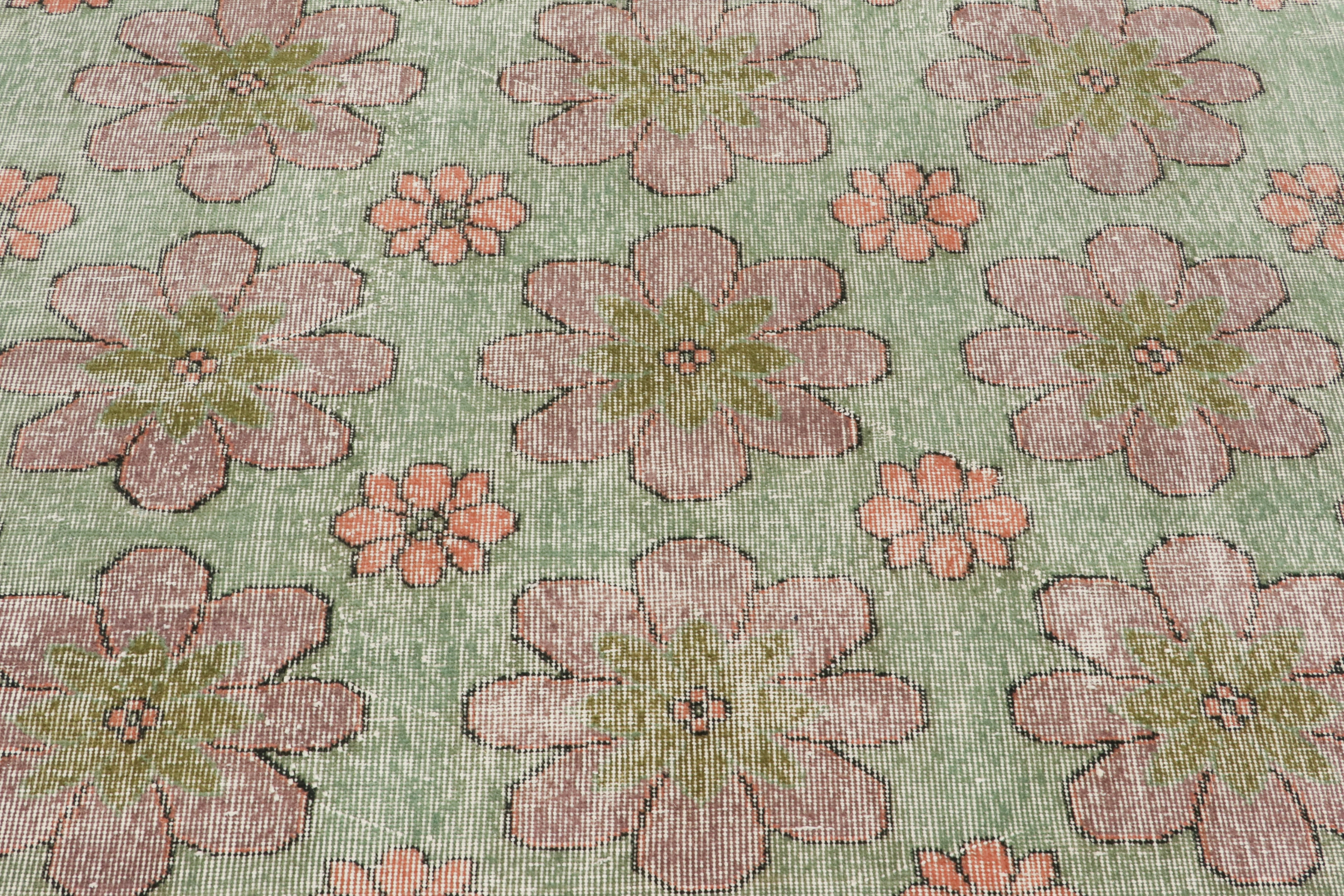 Vintage Turkish Floral Rug