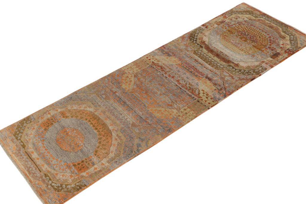 Rug & Kilim’s Classic Agra style runner in Polychromatic Medallion Patterns