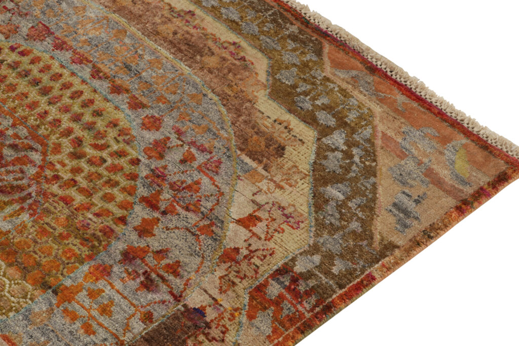 Rug & Kilim’s Classic Agra style runner in Polychromatic Medallion Patterns