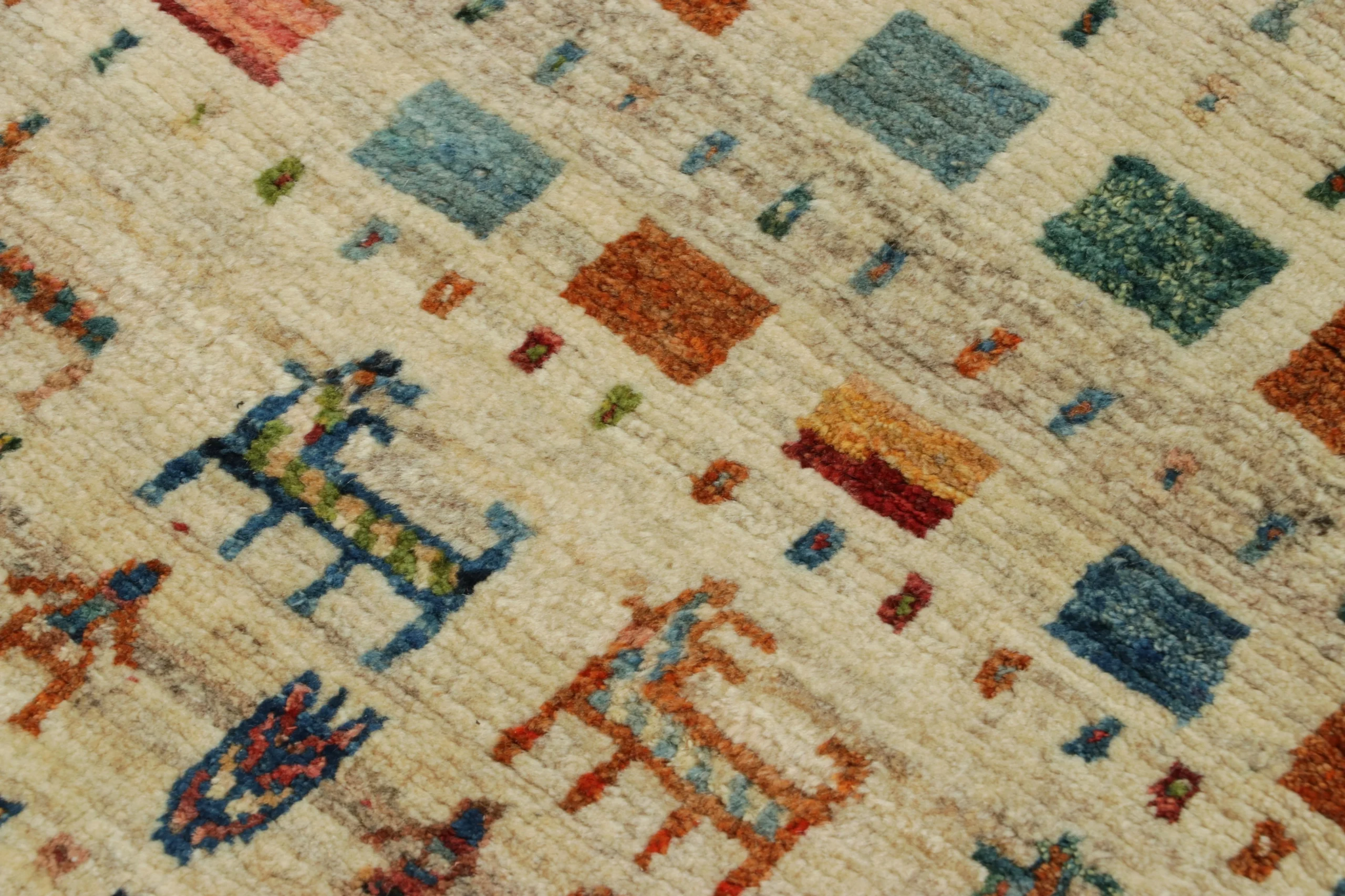 Vintage Gabbeh Pictorial Rug