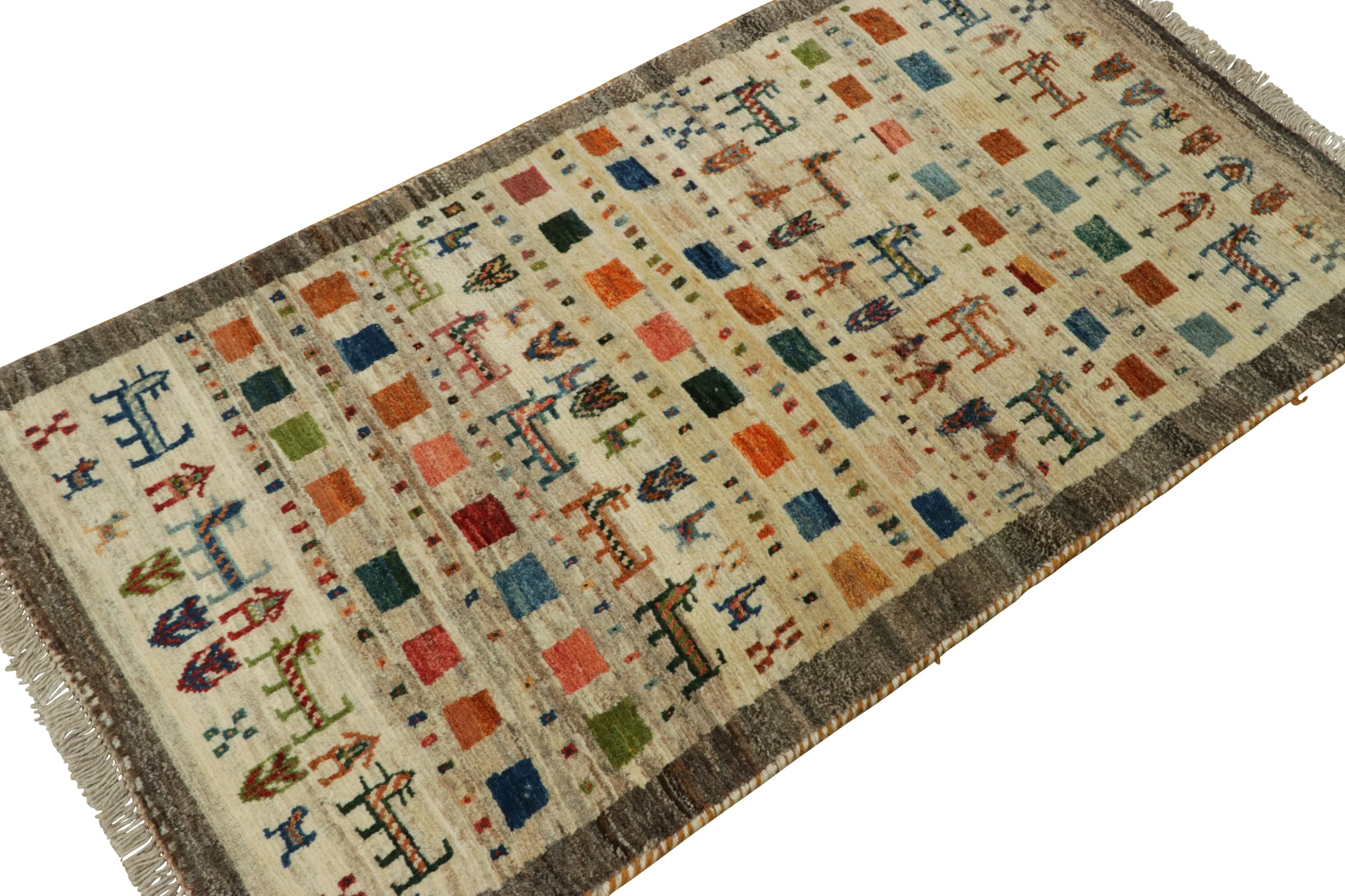 Vintage Gabbeh Pictorial Rug