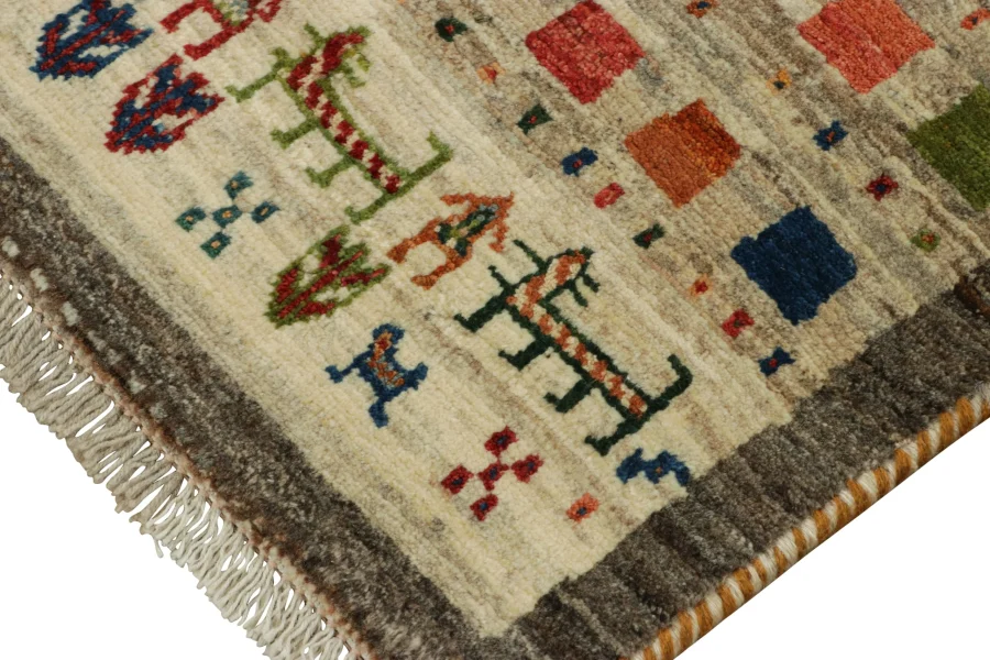Vintage Gabbeh Pictorial Rug