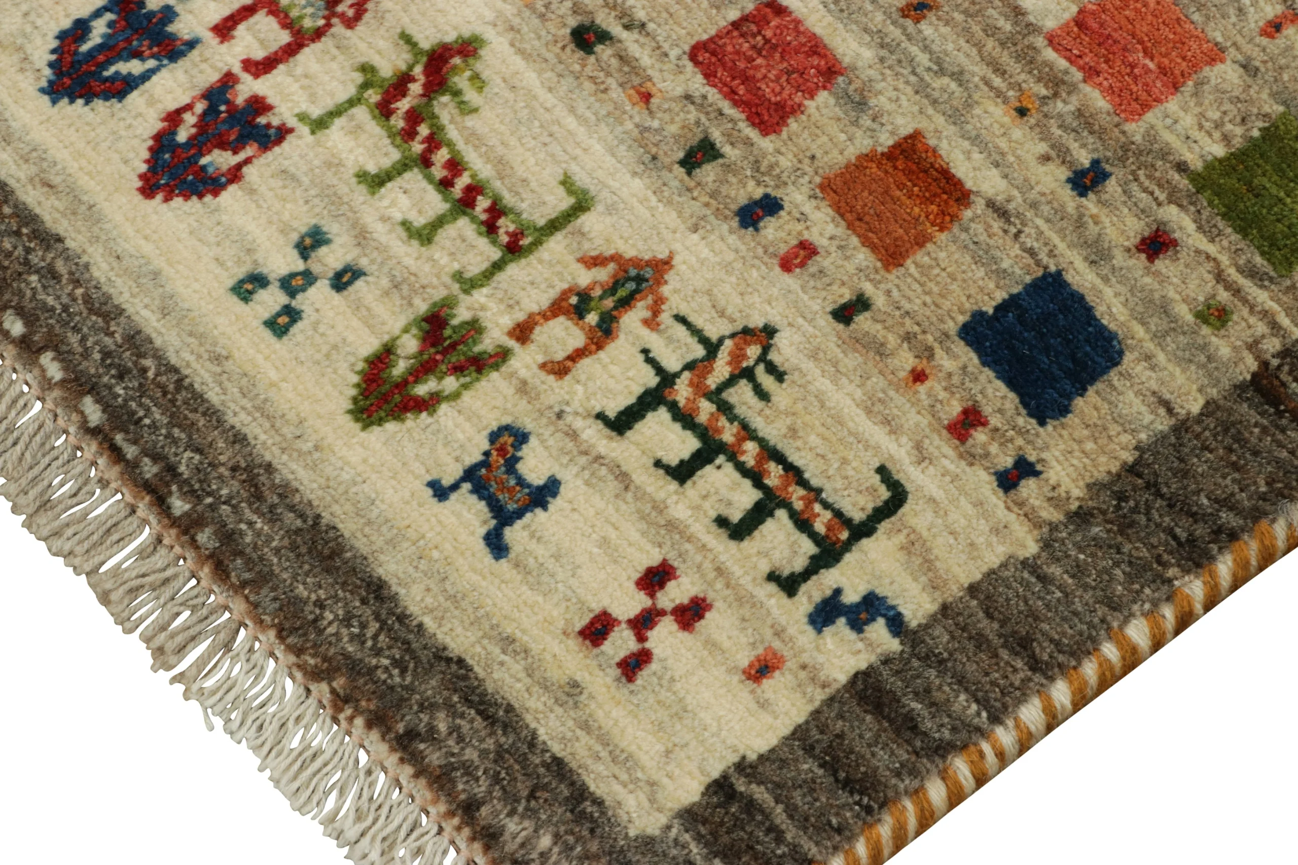 Vintage Gabbeh Pictorial Rug