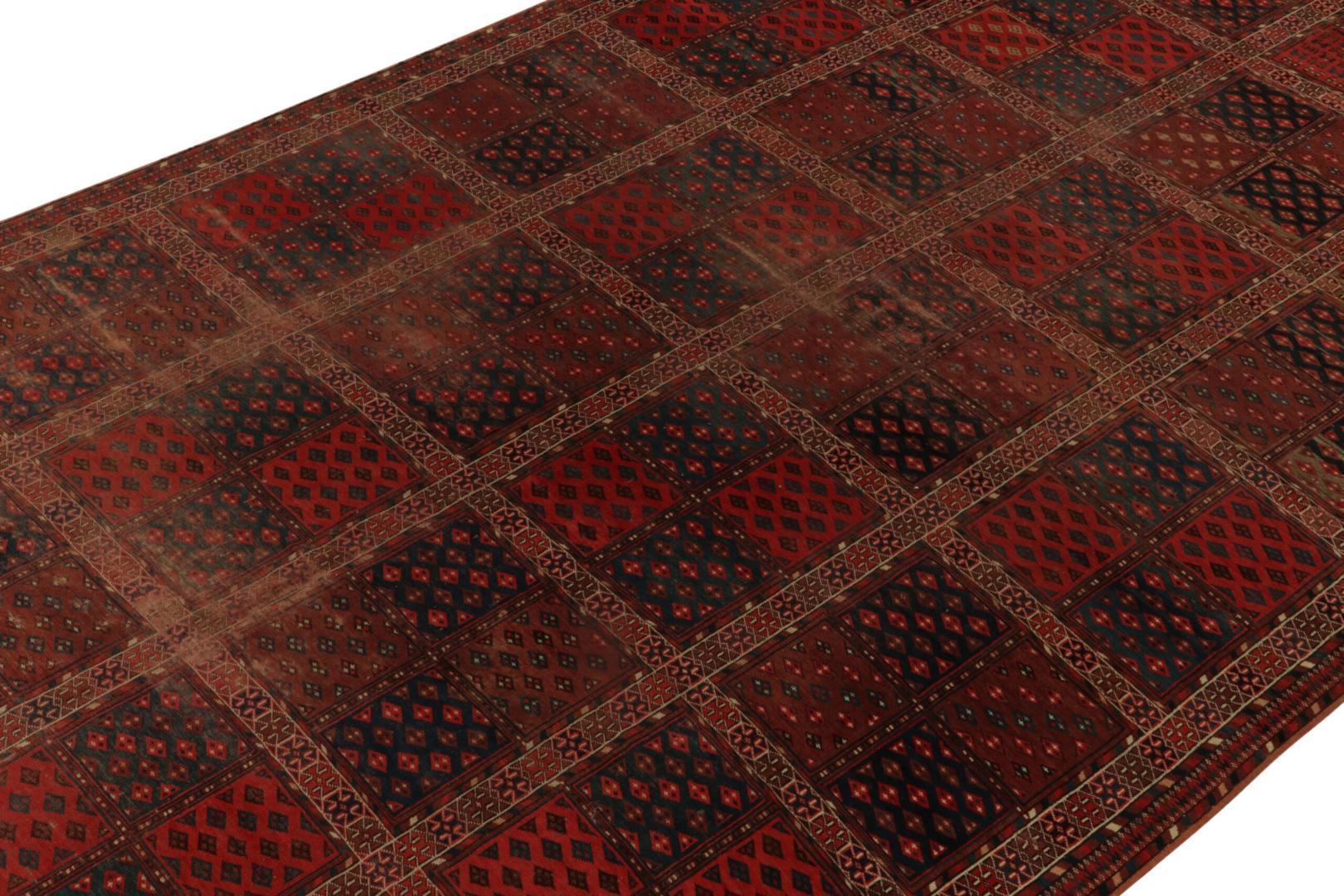 Vintage Turkish Kilim, Brown with Geometric Patterns