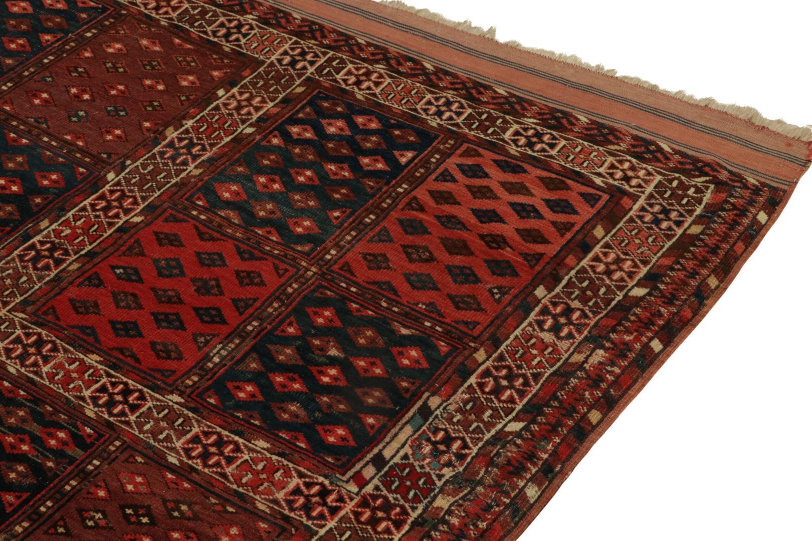 Vintage Turkish Kilim, Brown with Geometric Patterns