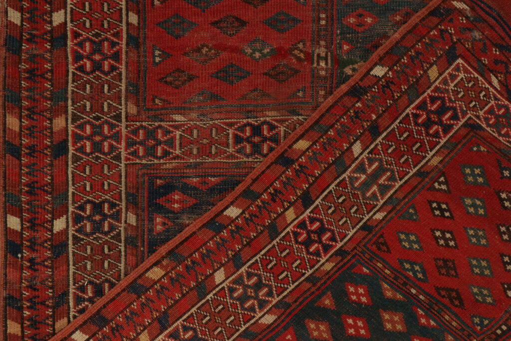 Vintage Turkish Kilim, Brown with Geometric Patterns
