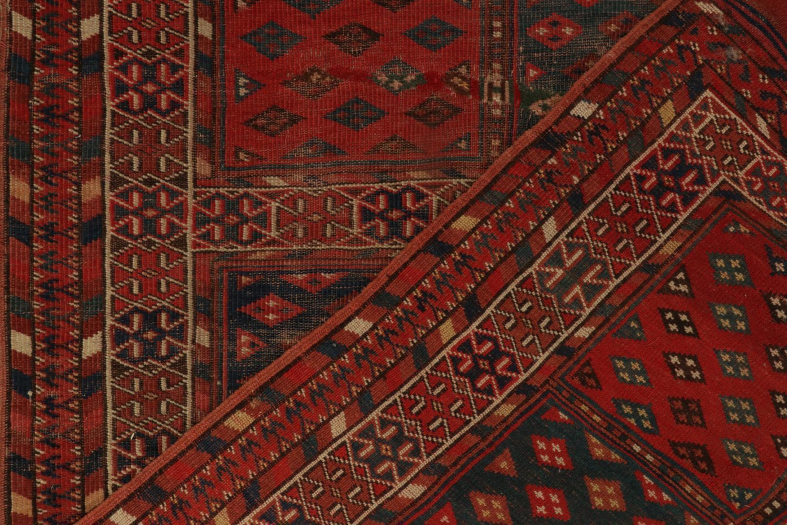 Vintage Turkish Kilim, Brown with Geometric Patterns