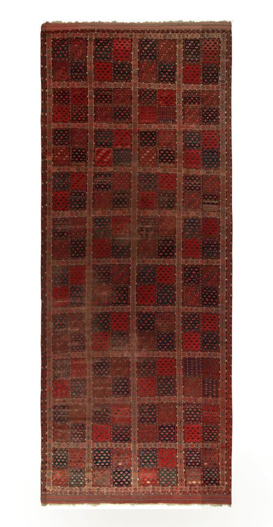 Vintage Turkish Kilim, Brown with Geometric Patterns
