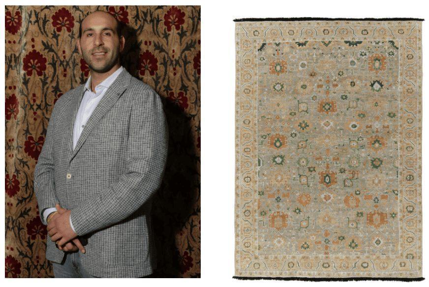 Sina's Pick June 2022 9x12 Oushak inspired rug from our Burano Black-Weft Collection, chosen by Rug & Kilim Vice President Sina Nazmiyal