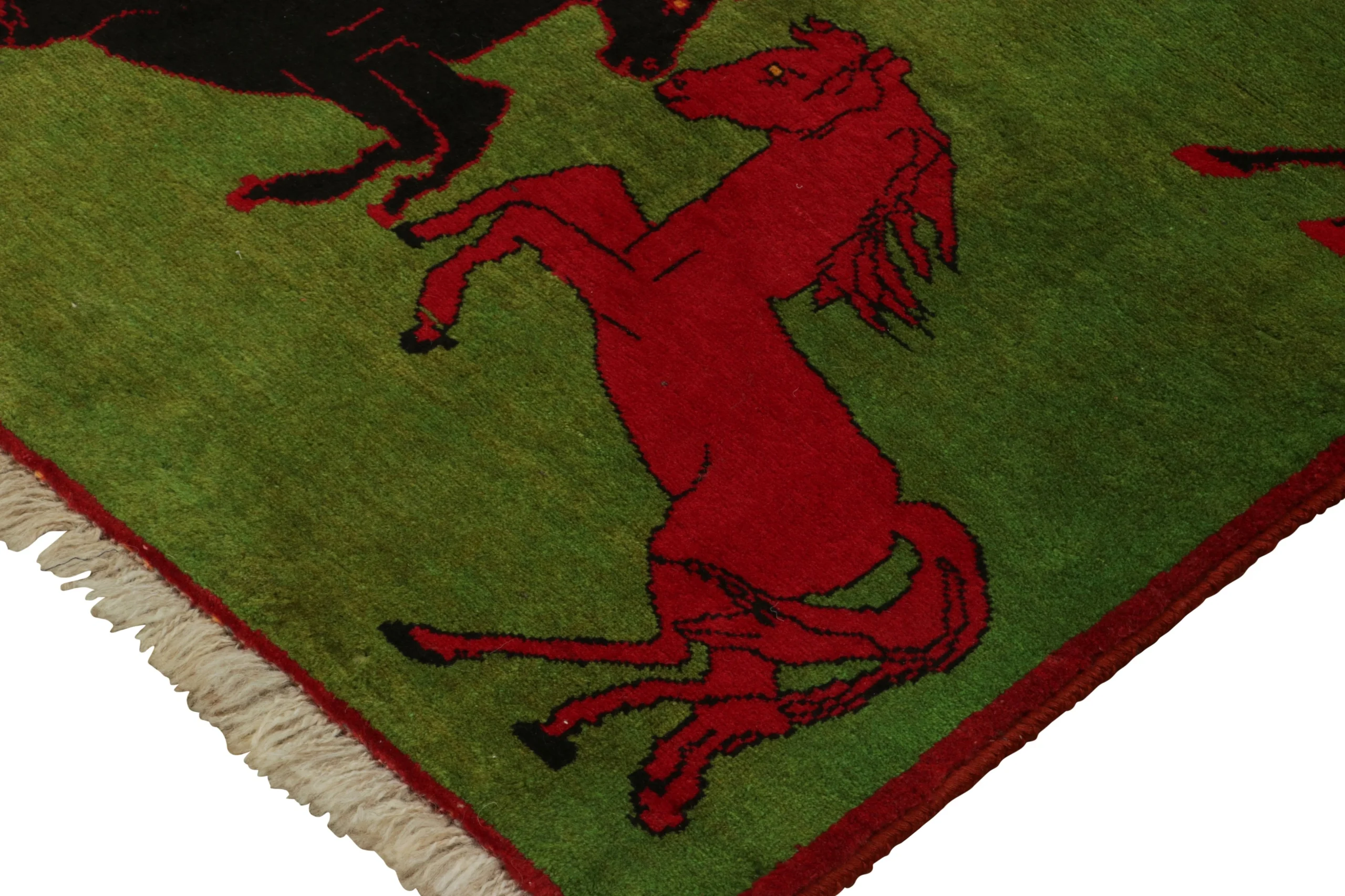 Vintage Afghan Pictorial Rug