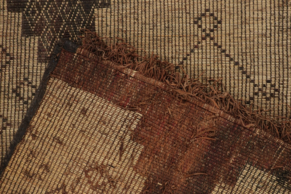 Vintage Moroccan Tuareg Mat Rug