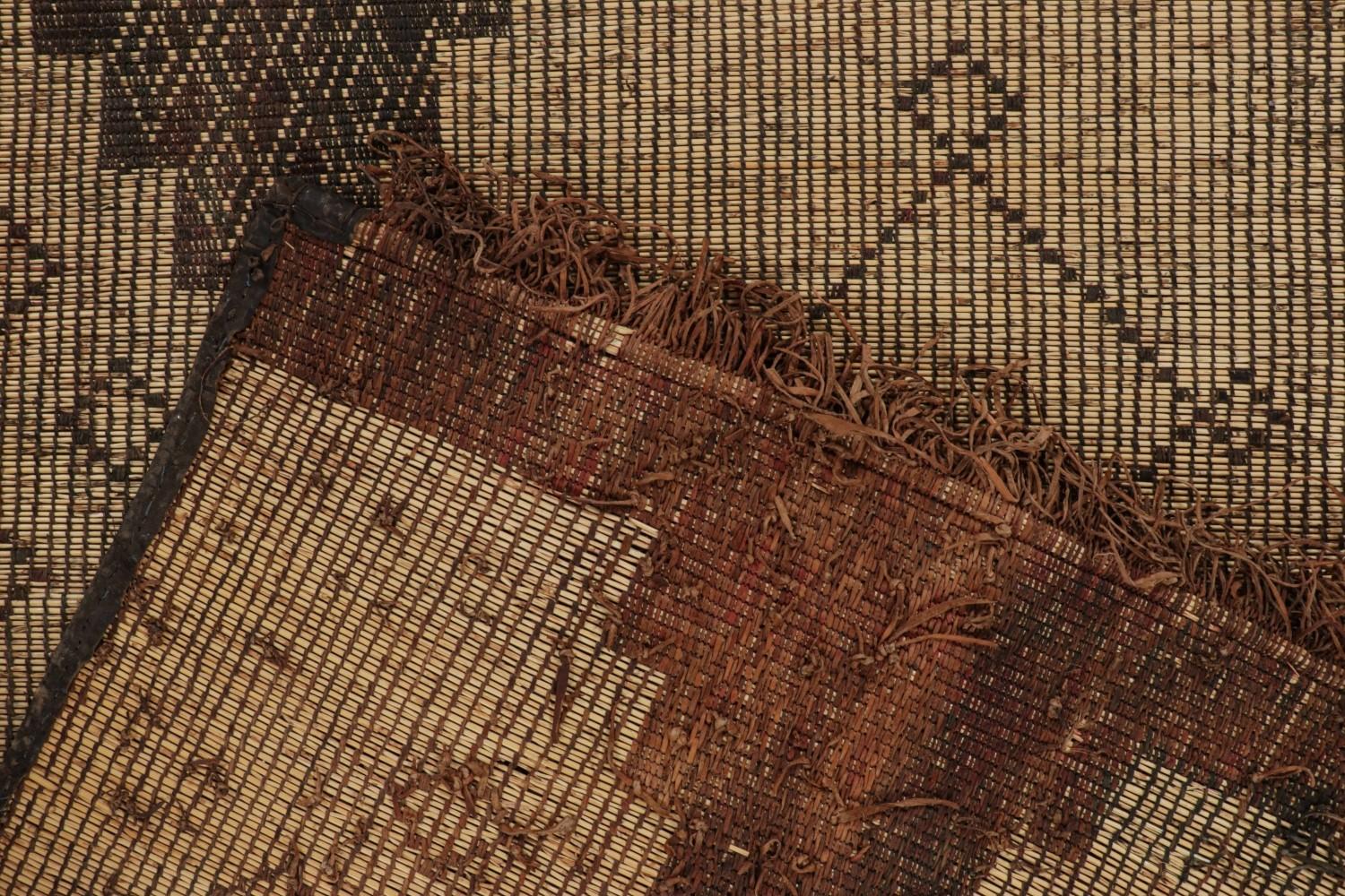 Vintage Moroccan Tuareg Mat Rug