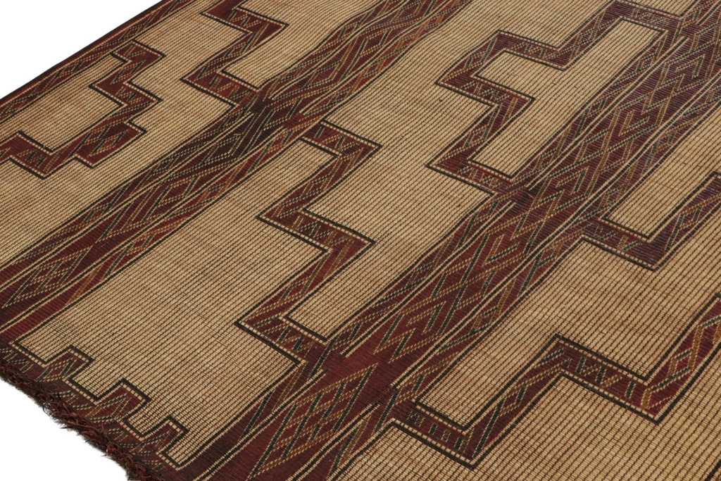 Vintage Moroccan Tuareg Mat Rug