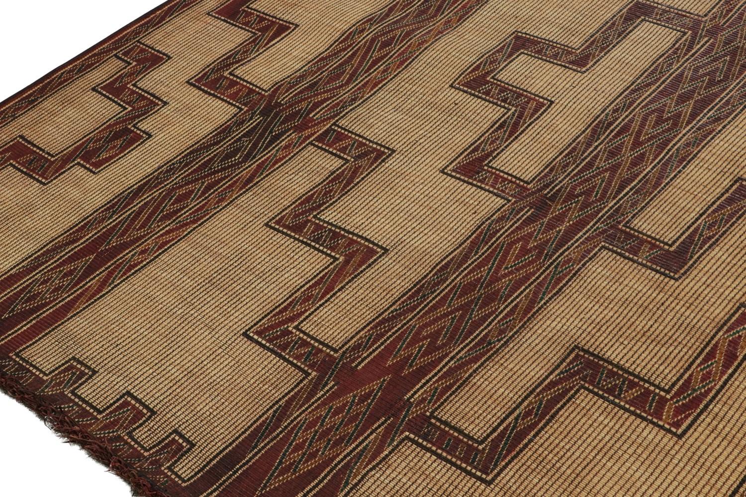 Vintage Moroccan Tuareg Mat Rug