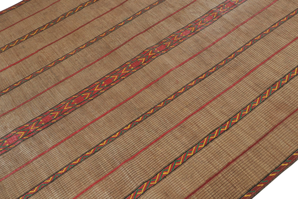 Vintage Moroccan Tuareg Mat Oversized Rug
