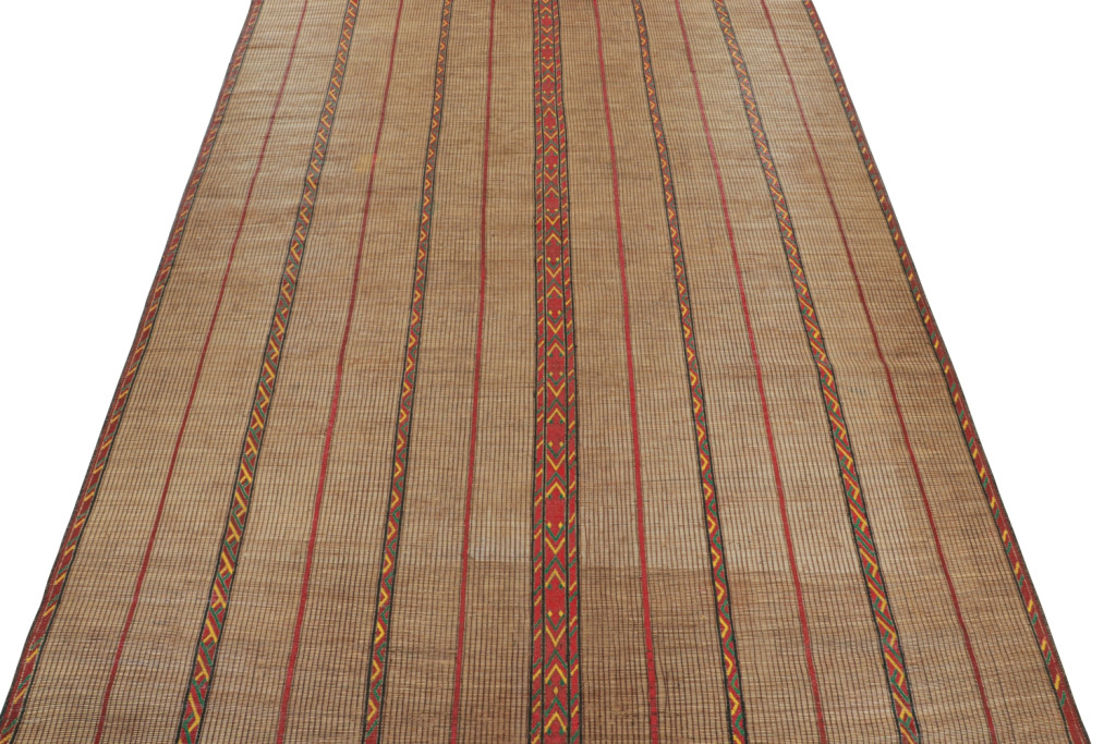 Vintage Moroccan Tuareg Mat Oversized Rug