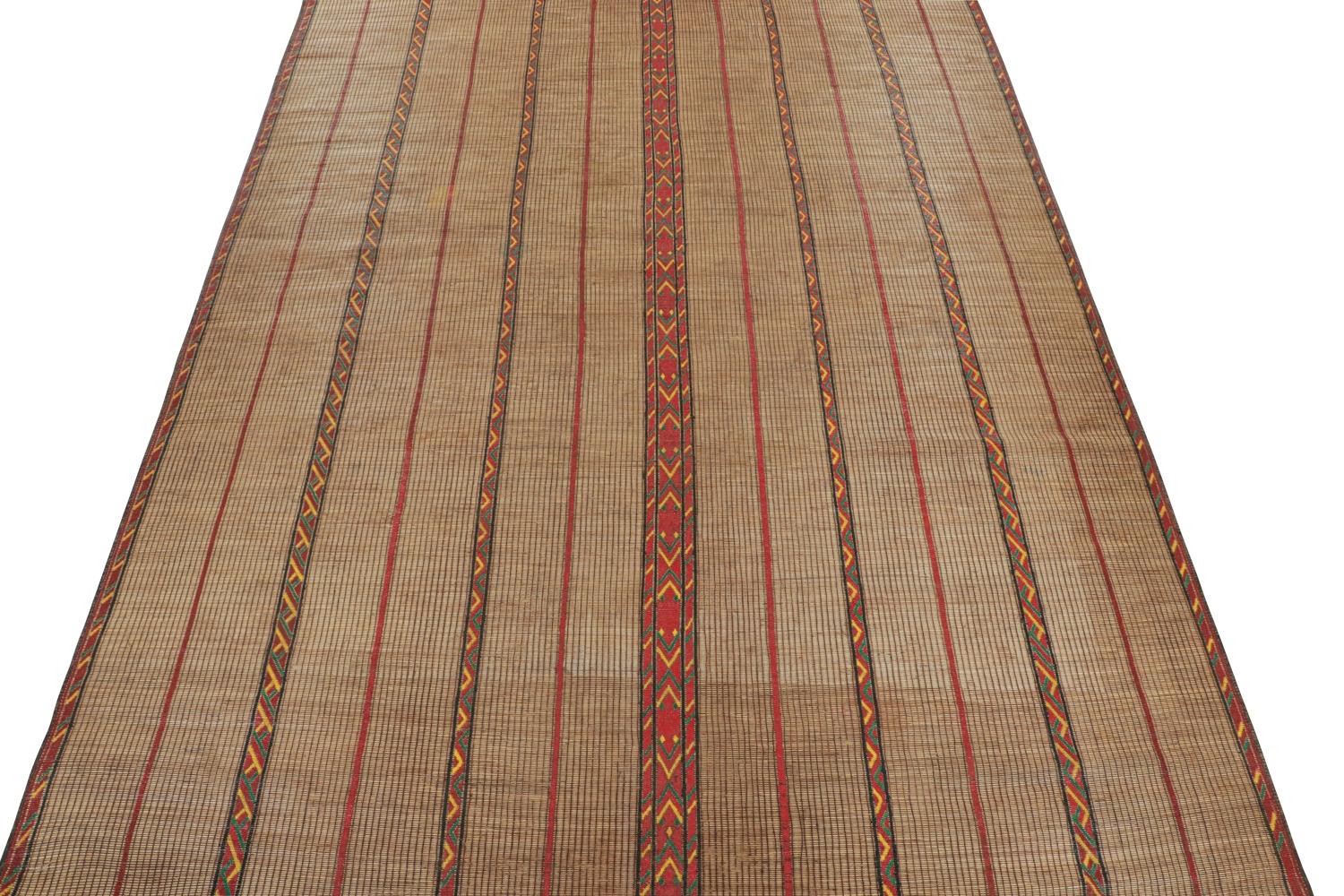 Vintage Moroccan Tuareg Mat Oversized Rug