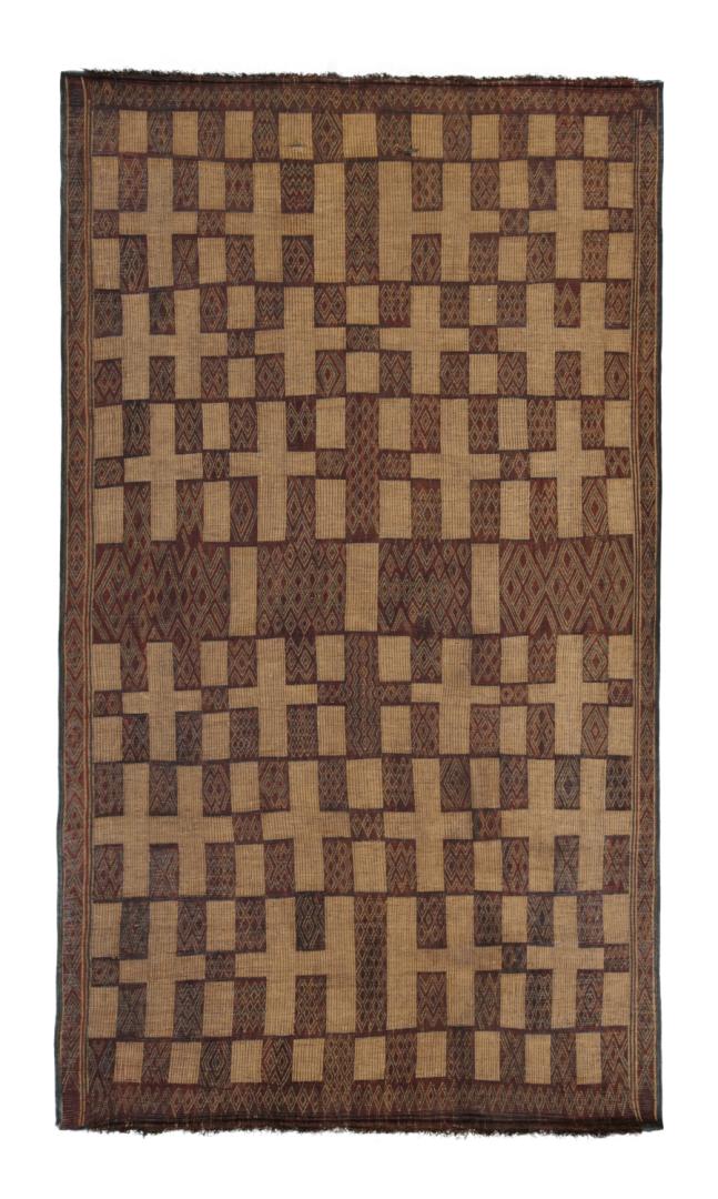 Vintage Moroccan Tuareg Mat Oversized Rug