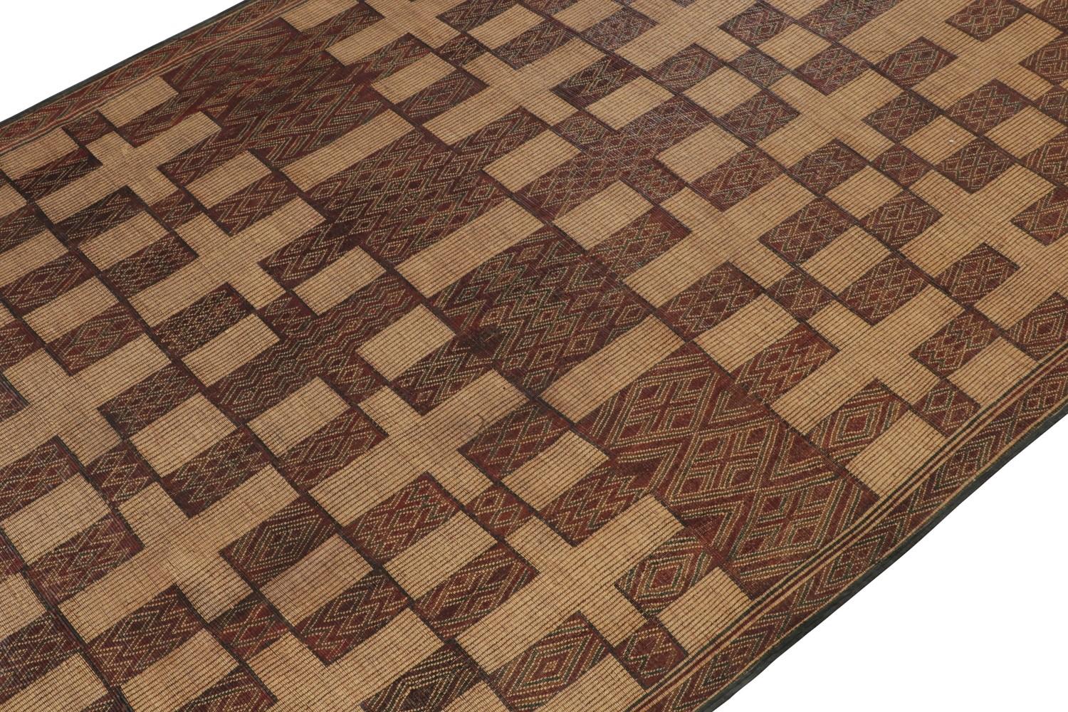 Vintage Moroccan Tuareg Mat Oversized Rug