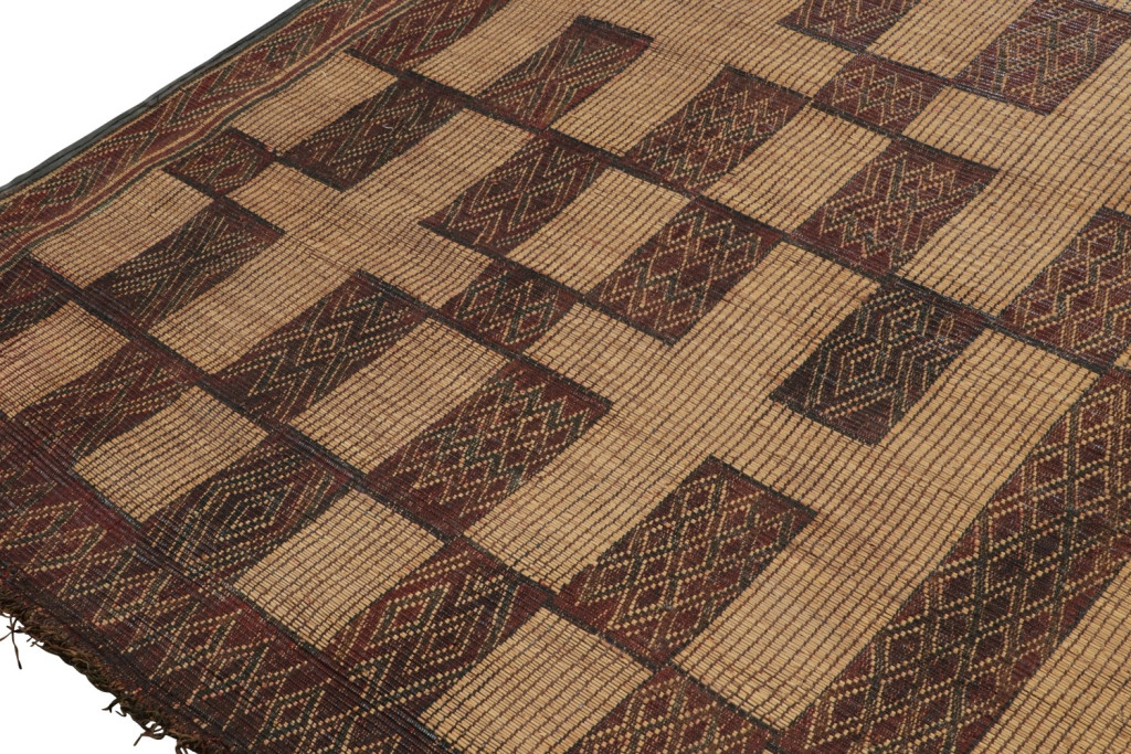 Vintage Moroccan Tuareg Mat Oversized Rug