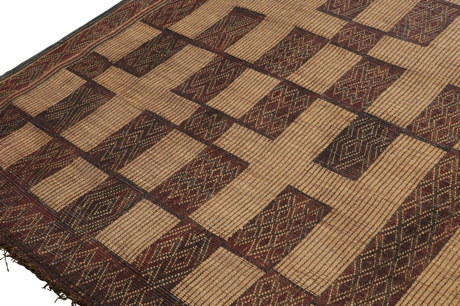 Vintage Moroccan Tuareg Mat Oversized Rug