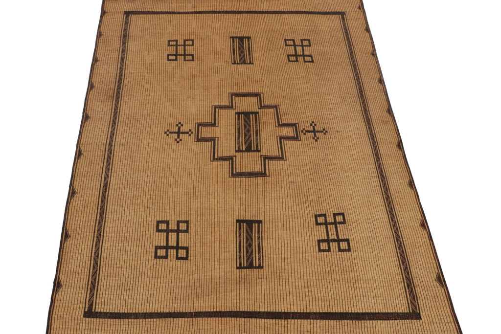 Vintage Moroccan Tuareg Mat Rug