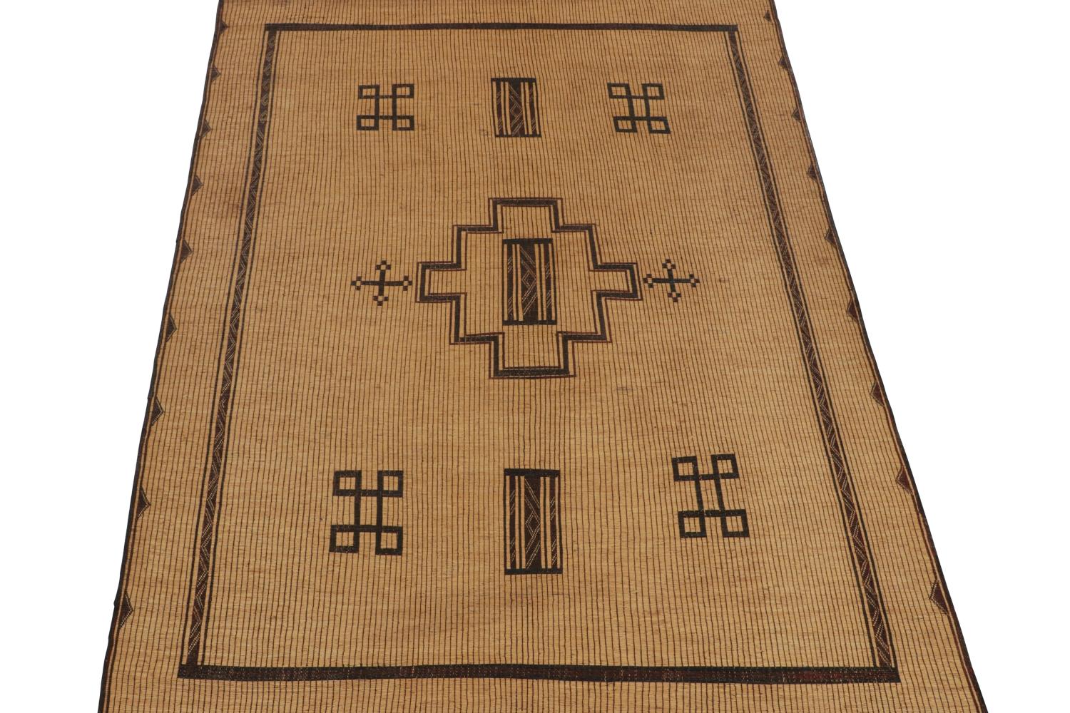 Vintage Moroccan Tuareg Mat Rug