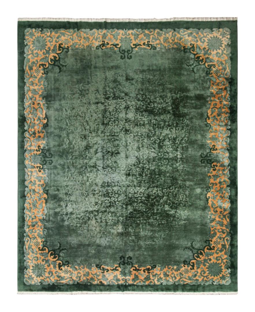Green Antique Chinese Deco Rug
