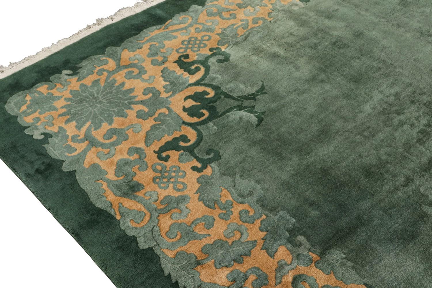 Green Antique Chinese Deco Rug