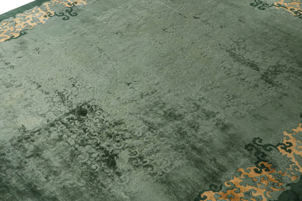 Green Antique Chinese Deco Rug