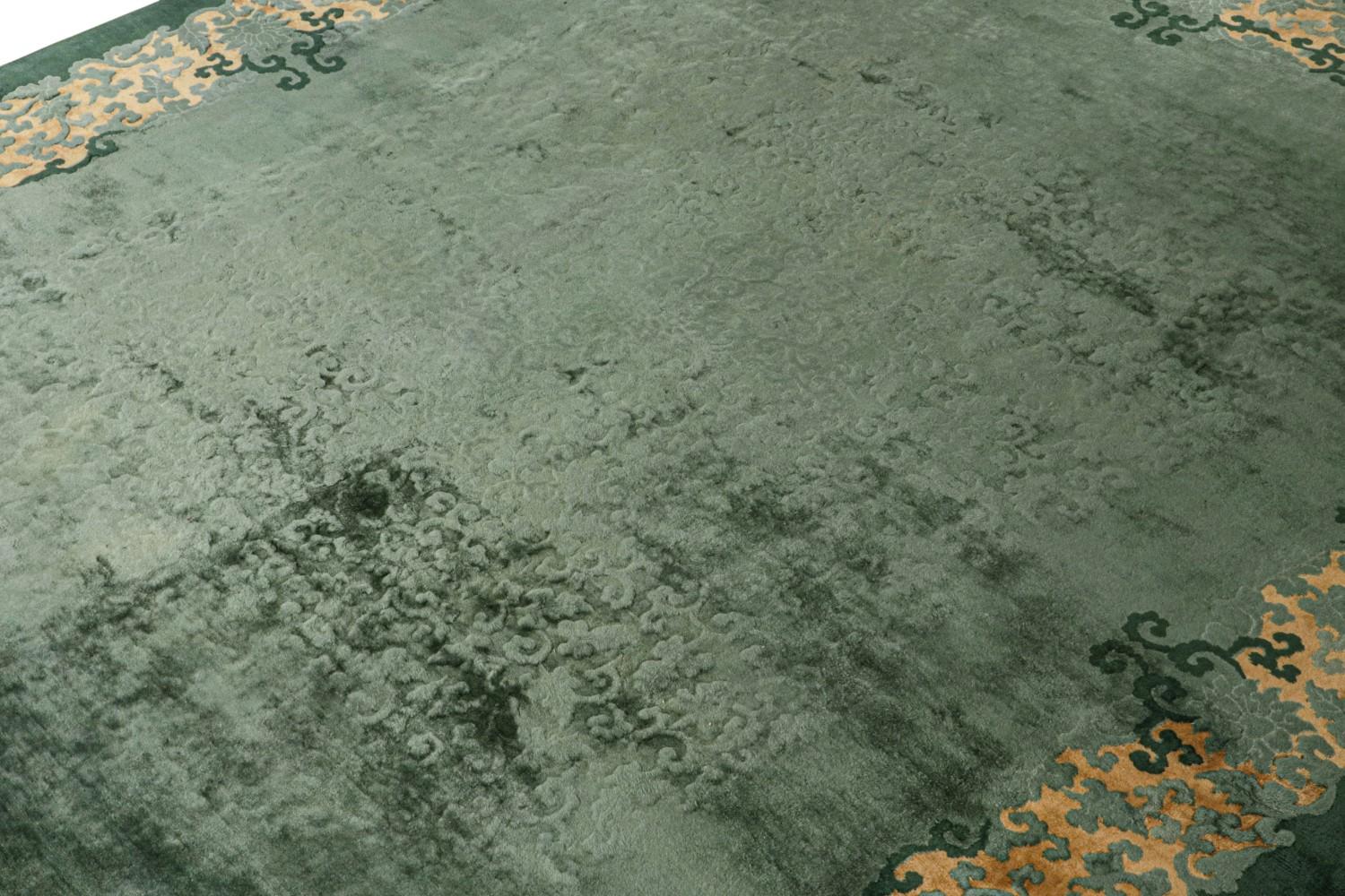 Green Antique Chinese Deco Rug