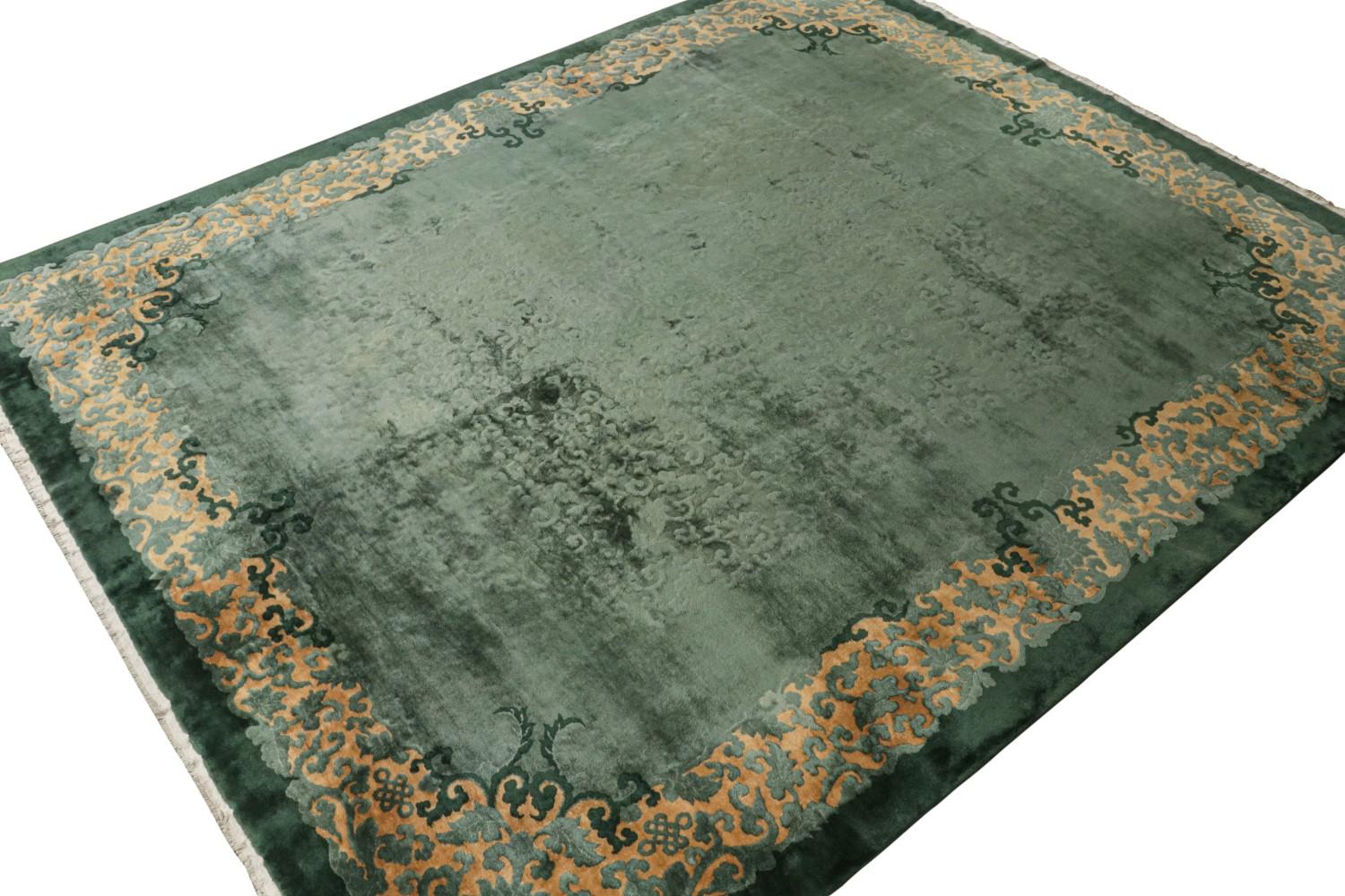 Green Antique Chinese Deco Rug