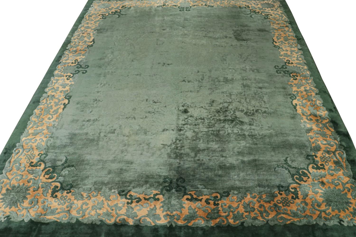 Green Antique Chinese Deco Rug