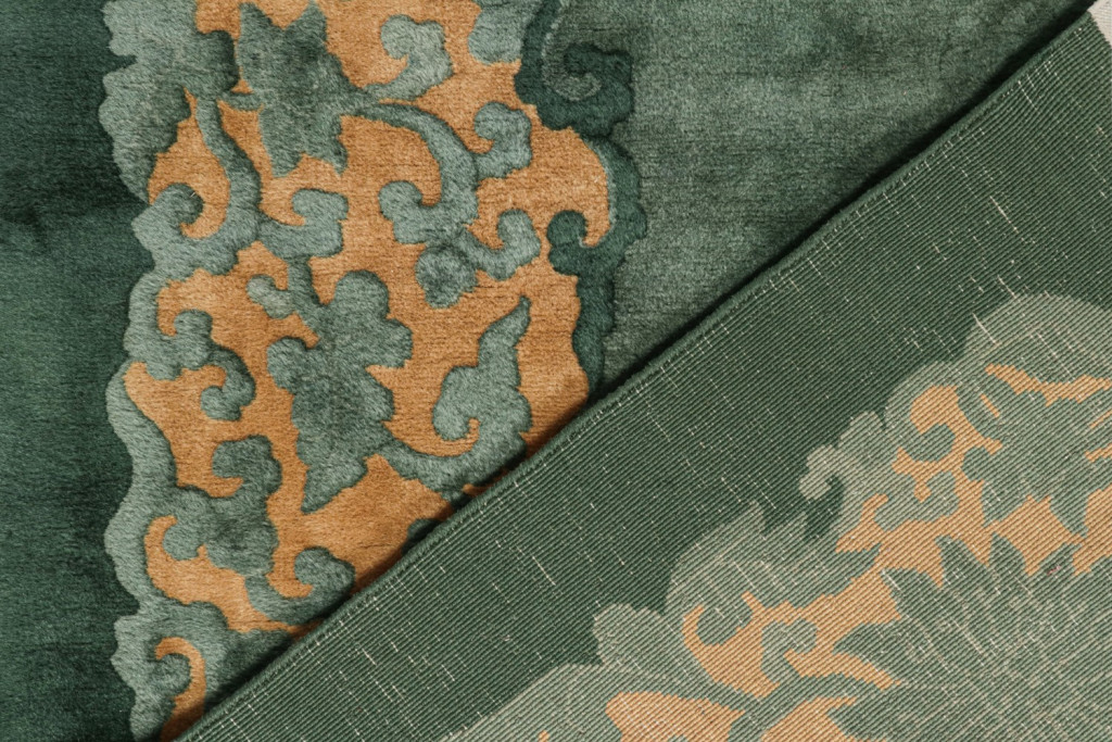 Green Antique Chinese Deco Rug