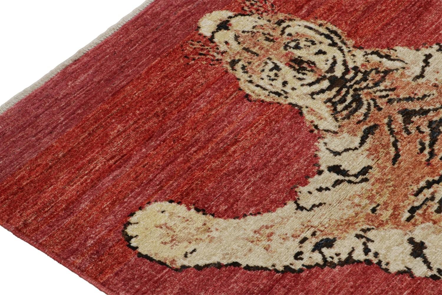 Red Tiger Skin Pictorial Rug