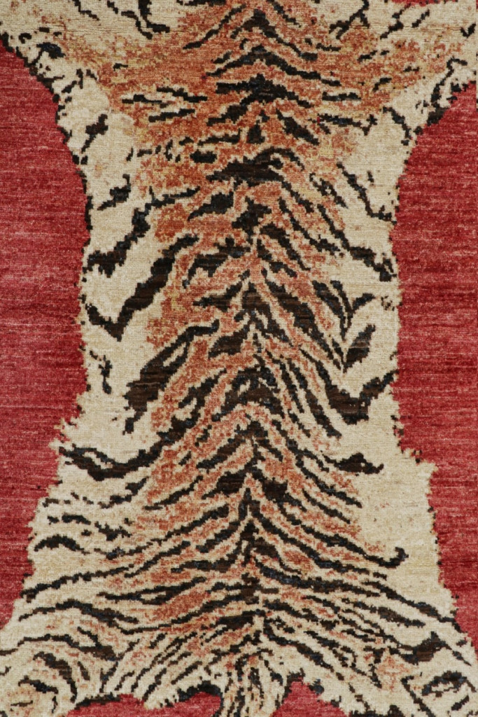 Red Tiger Skin Pictorial Rug