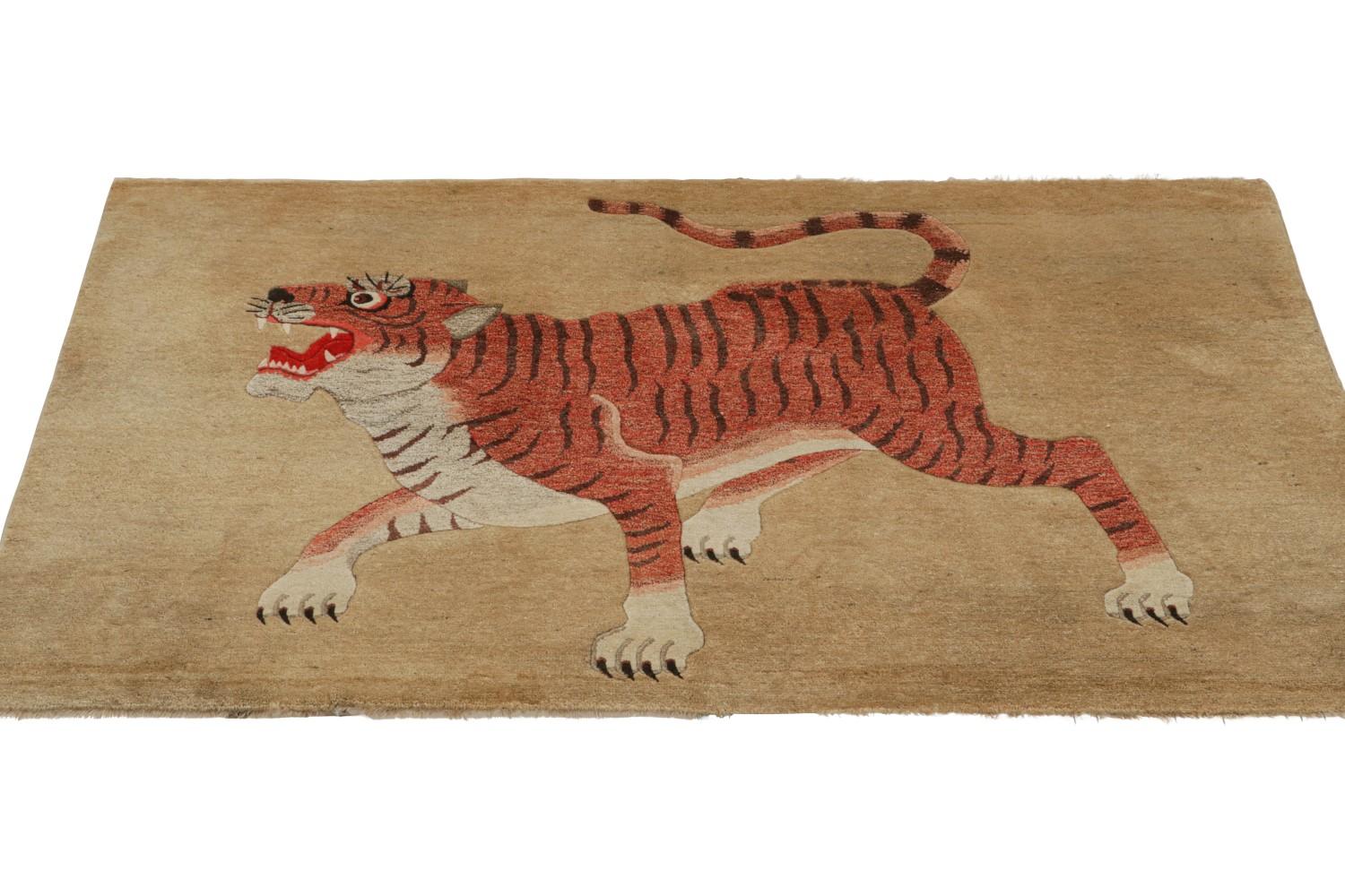 Antique Tiger Rug Pictorial