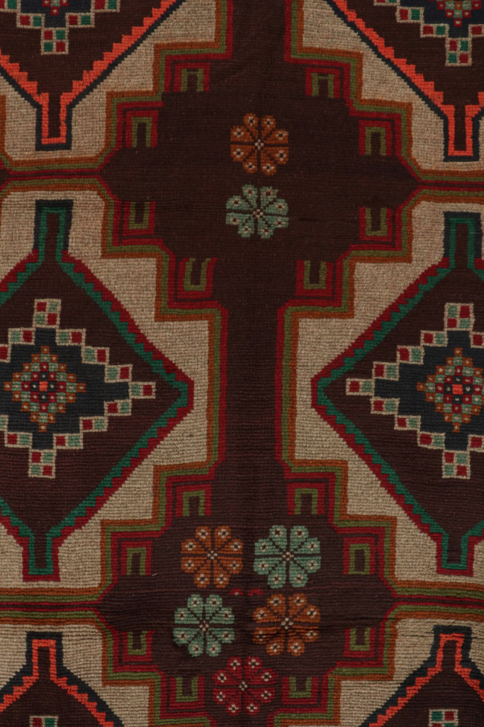 Vintage Baluch Rug with Medallions