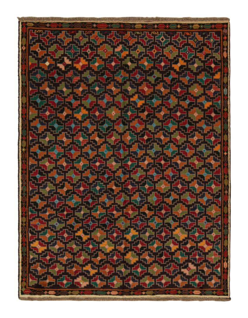 Colorful Vintage Baluch Tribal Rug