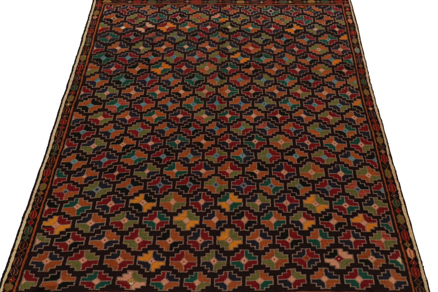 Colorful Vintage Baluch Tribal Rug