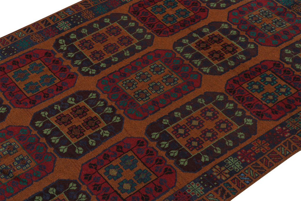 Vintage Baluch Tribal Rug in Oranger