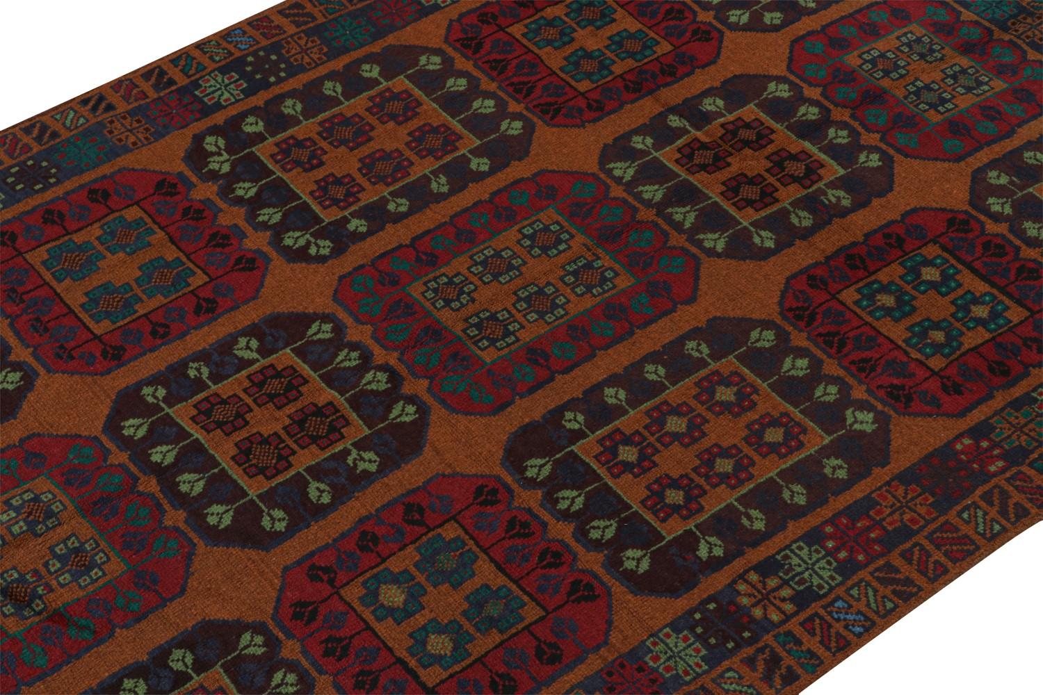 Vintage Baluch Tribal Rug in Oranger