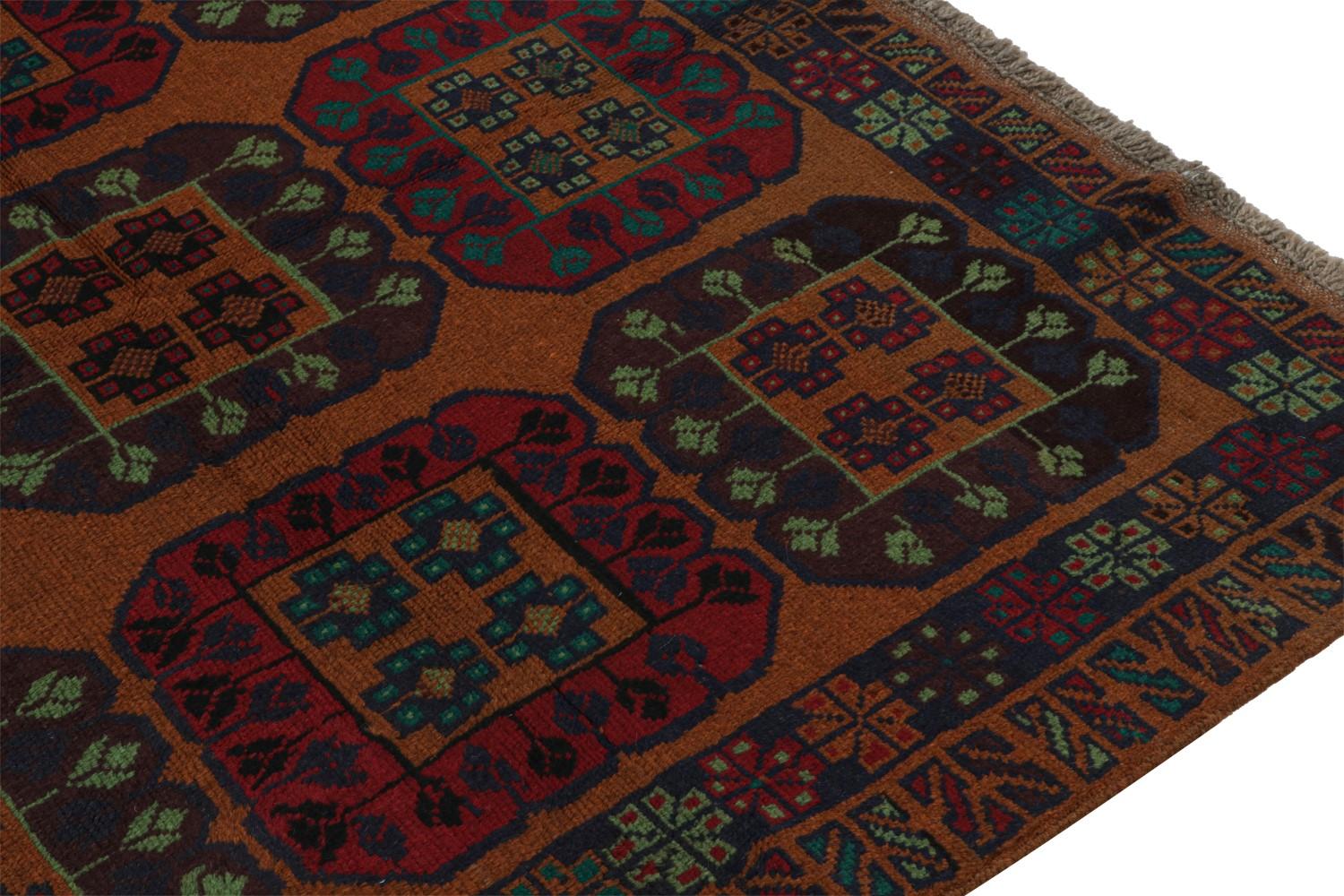 Vintage Baluch Tribal Rug in Oranger