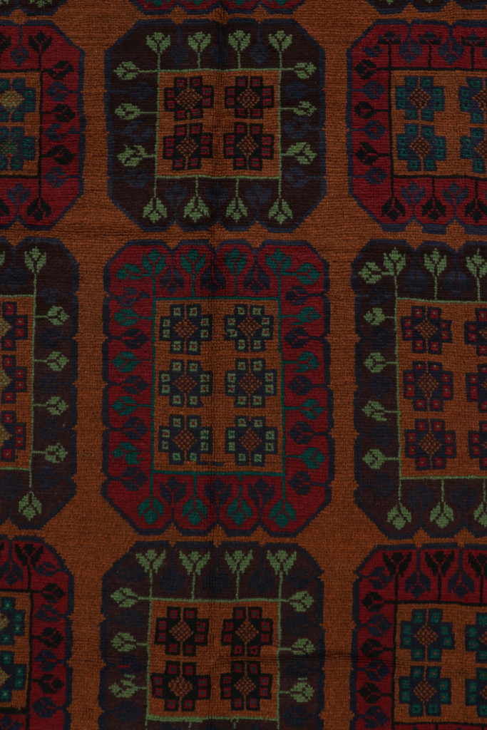 Vintage Baluch Tribal Rug in Oranger