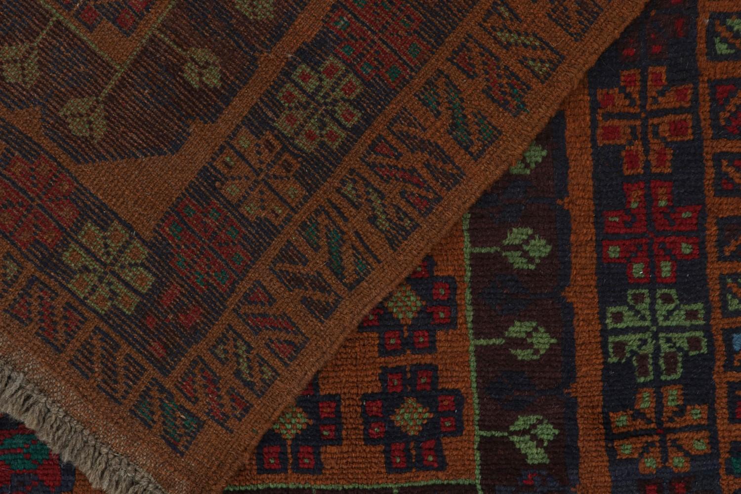 Vintage Baluch Tribal Rug in Oranger