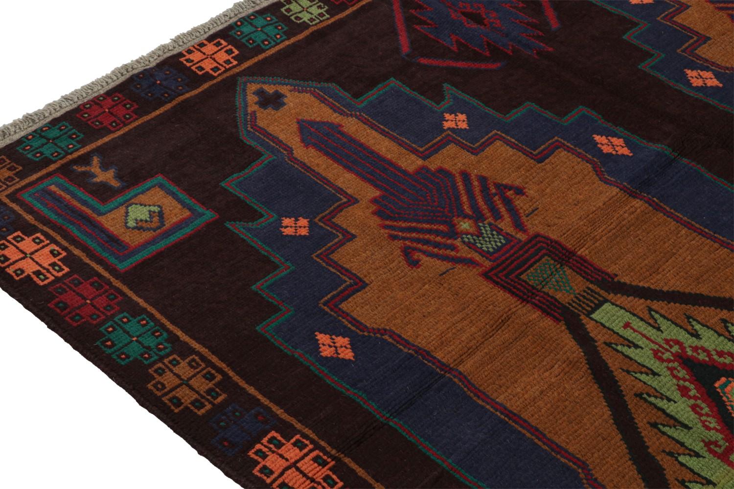 Vintage Baluch Tribal Rug with Geometric Patterns