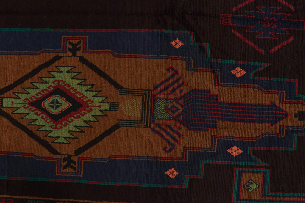 Vintage Baluch Tribal Rug with Geometric Patterns