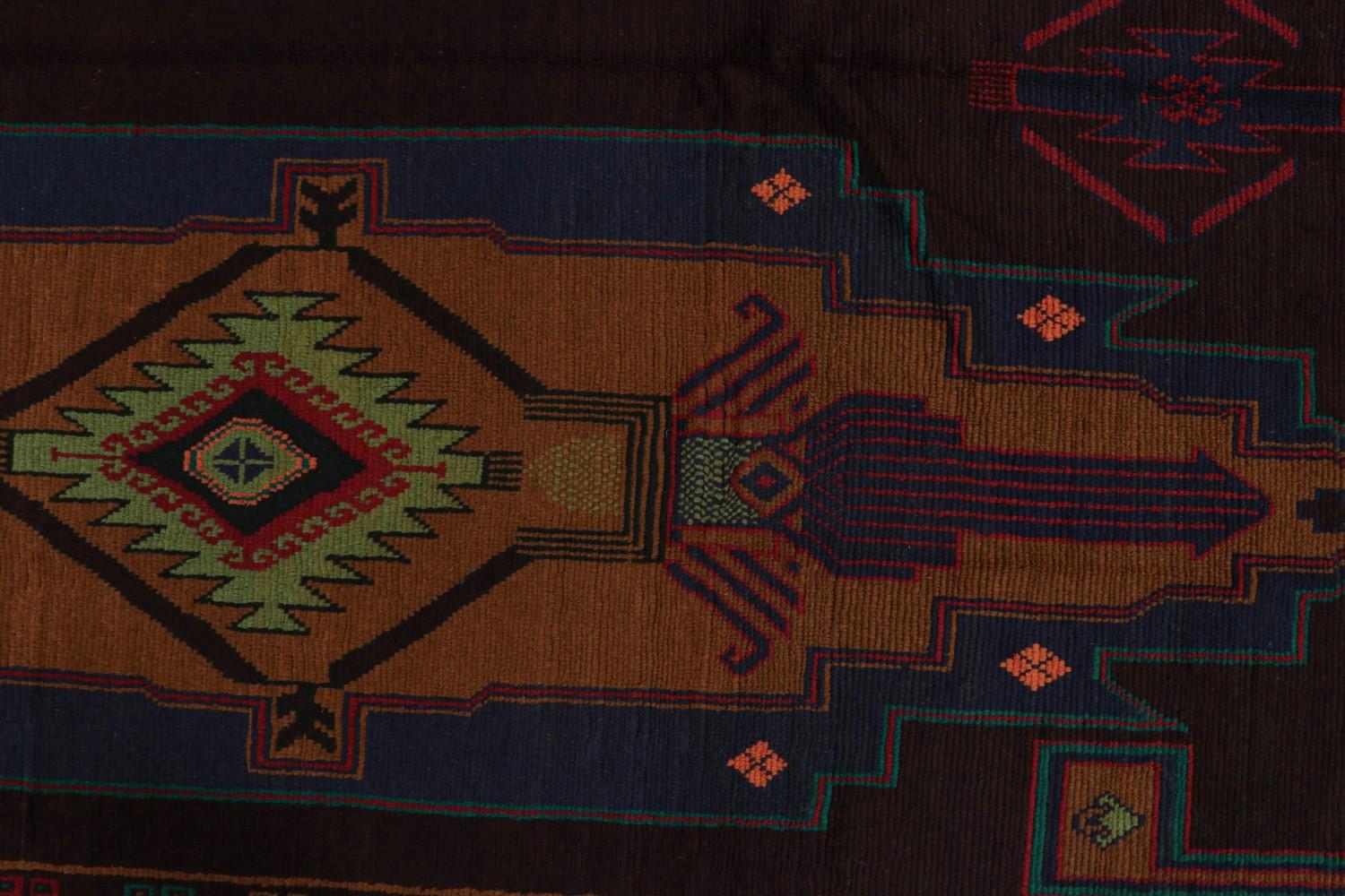Vintage Baluch Tribal Rug with Geometric Patterns